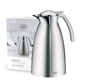 alfi GUSTO TT 1.0l, stainless steel vacuum flask, loose-fitting lid, keeps hot for 12 hours, cold for 24 hours, durable thermos flask, ideal as a coffee pot, teapot, dishwasher-safe on sale